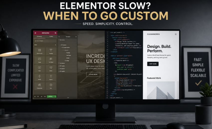 Is Elementor Slow? When to Optimize vs Go Custom