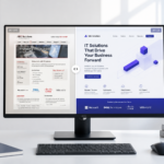 Website redesign before and after comparison used for cost planning