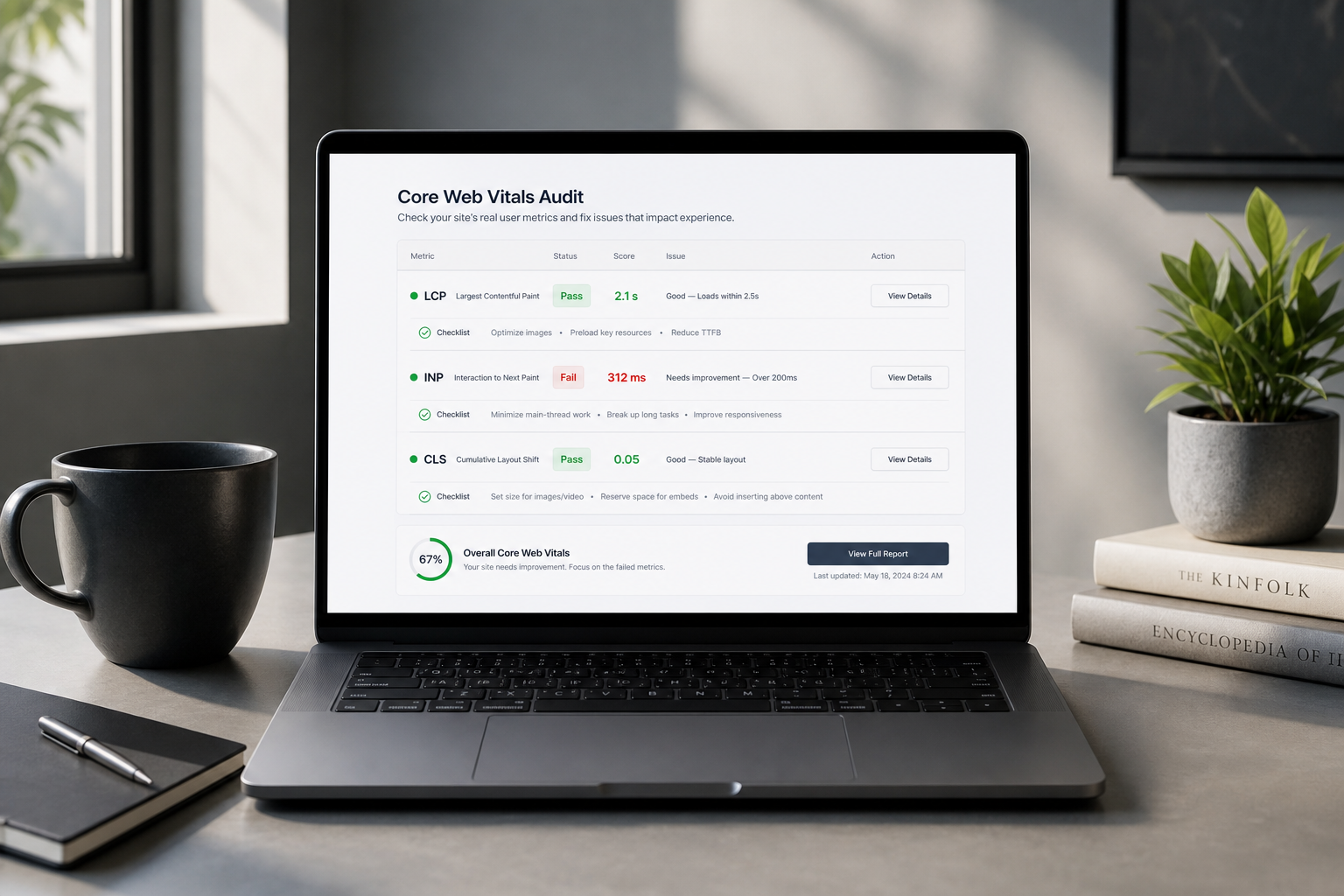 Core Web Vitals Audit Checklist