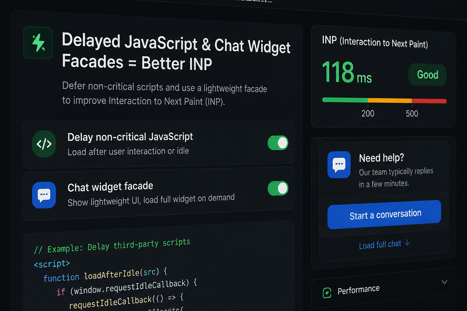 INP Audit: Fix Interaction to Next Paint