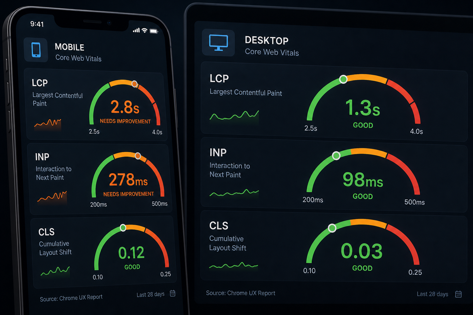 Mobile vs Desktop PageSpeed Gap